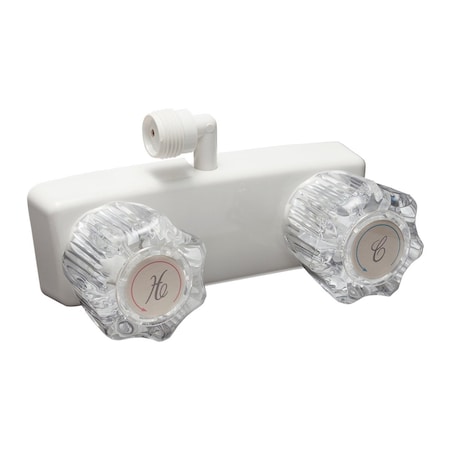 RV SHOWER FAUCET FOR EXTERIOR SHOWER BOXES - WHITE